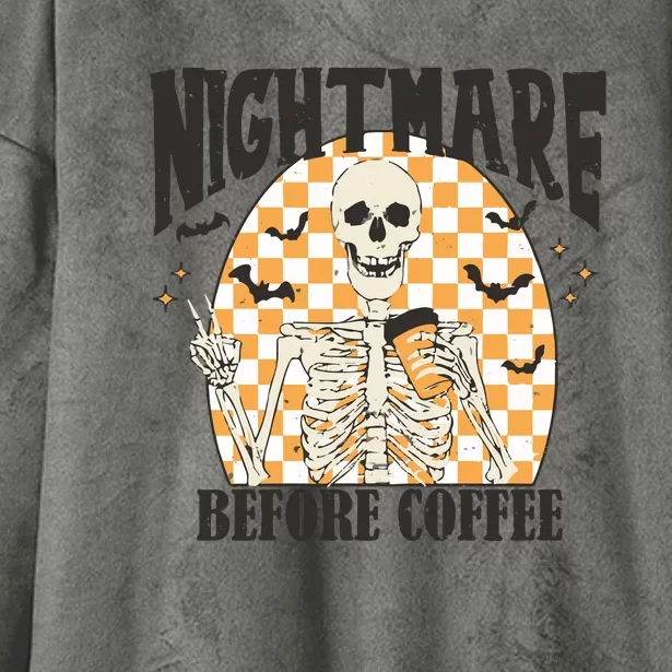 Skeleton Nightmare Before Coffee Hooded Wearable Blanket