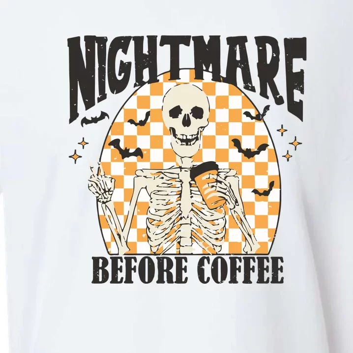 Skeleton Nightmare Before Coffee Sueded Cloud Jersey T-Shirt