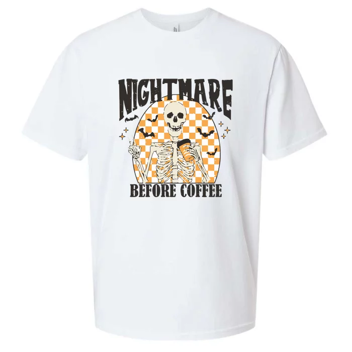 Skeleton Nightmare Before Coffee Sueded Cloud Jersey T-Shirt