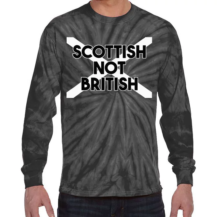 Scottish Not British Scottish Independence Tie-Dye Long Sleeve Shirt