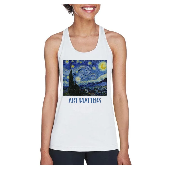 Starry Night By Vincent Van Gogh Art Matters Women's Racerback Tank