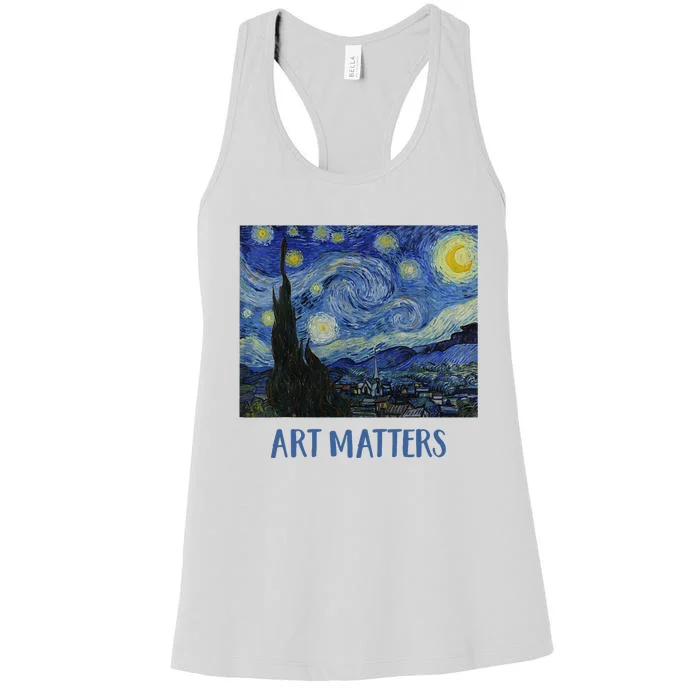 Starry Night By Vincent Van Gogh Art Matters Women's Racerback Tank