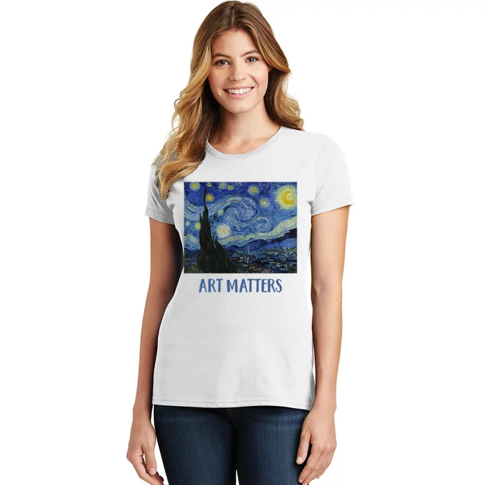 Starry Night By Vincent Van Gogh Art Matters Women's T-Shirt