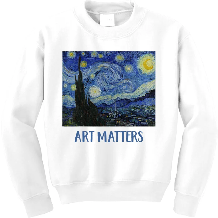 Starry Night By Vincent Van Gogh Art Matters Kids Sweatshirt