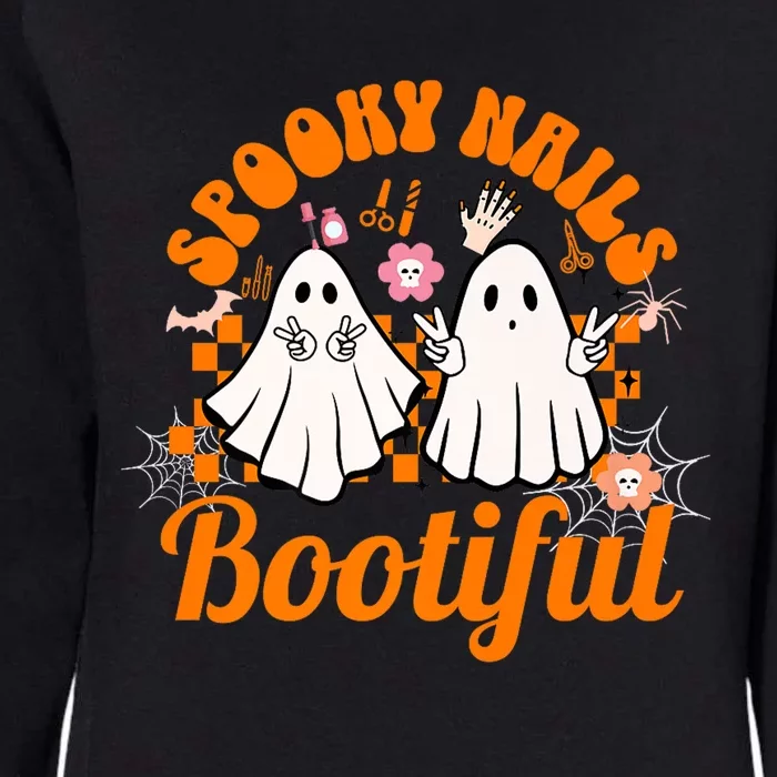 Spooky Nails Bootiful Halloween For Nail Techs Beauticians Premium Womens California Wash Sweatshirt