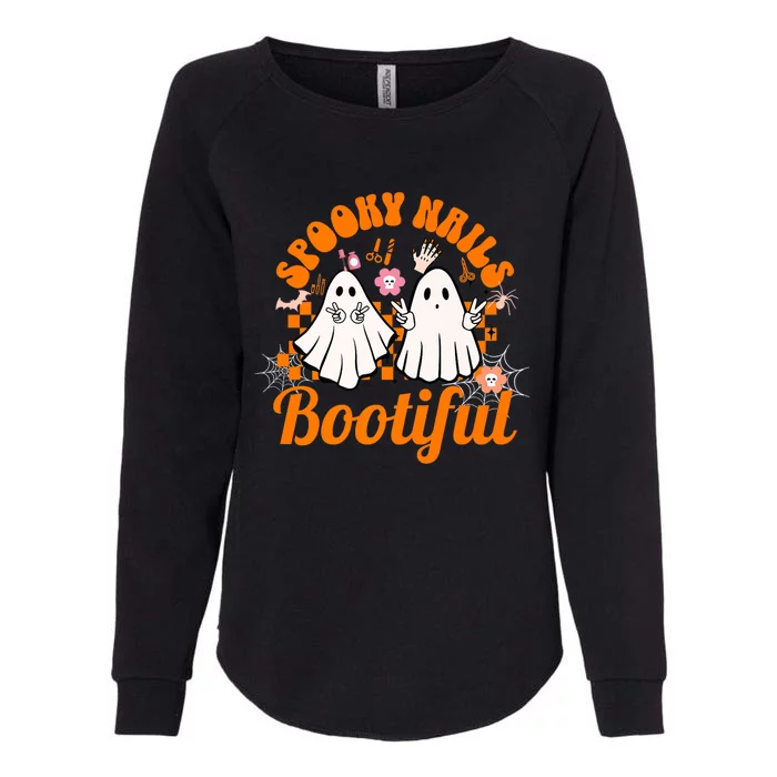 Spooky Nails Bootiful Halloween For Nail Techs Beauticians Premium Womens California Wash Sweatshirt