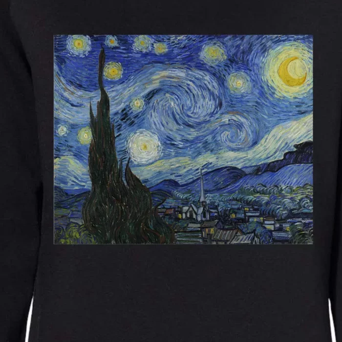 Starry Night By Vincent Van Gogh Famous Painting Gift Womens California Wash Sweatshirt