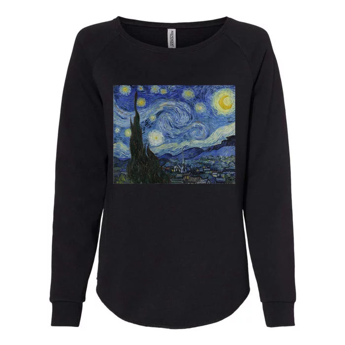 Starry Night By Vincent Van Gogh Famous Painting Gift Womens California Wash Sweatshirt