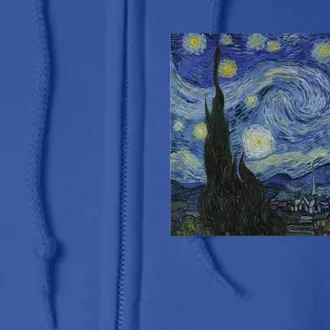 Starry Night By Vincent Van Gogh Famous Painting Gift Full Zip Hoodie