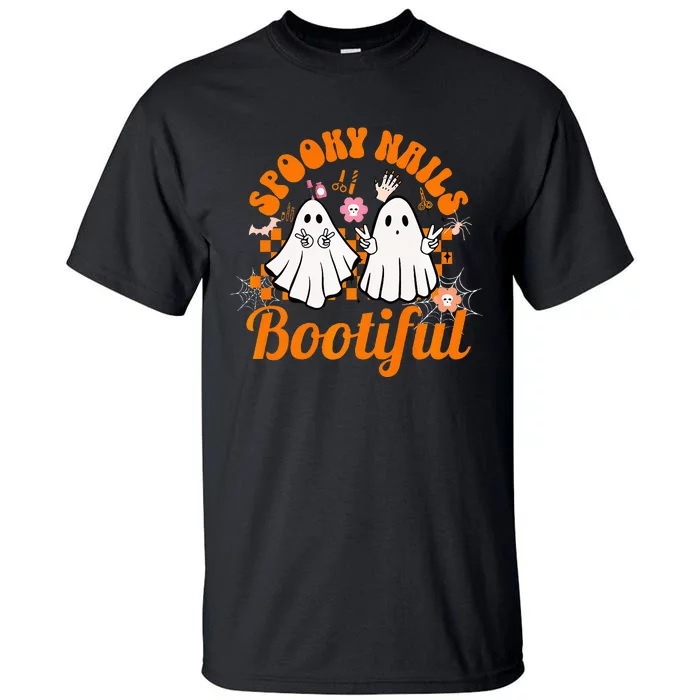 Spooky Nails Bootiful Halloween for Nail Techs Beauticians Premium Tall T-Shirt