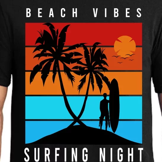 Surfing Night Beach Vibes Pajama Set