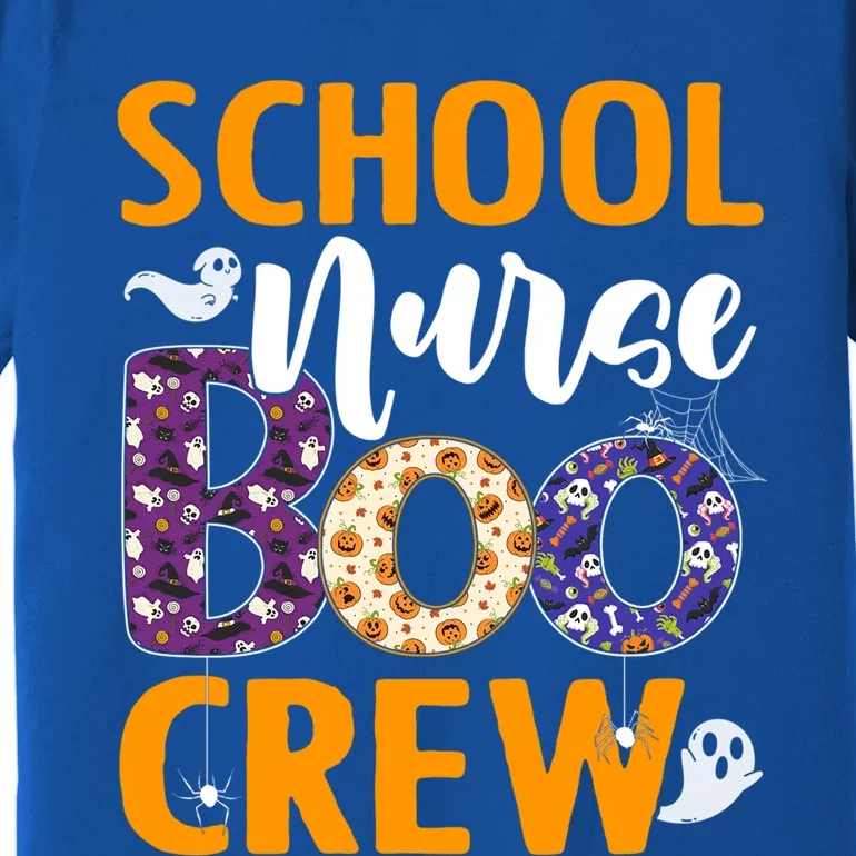 School Nurse Boo Crew Scary Nurse Halloween Ghost Spider Cool Gift Premium T-Shirt