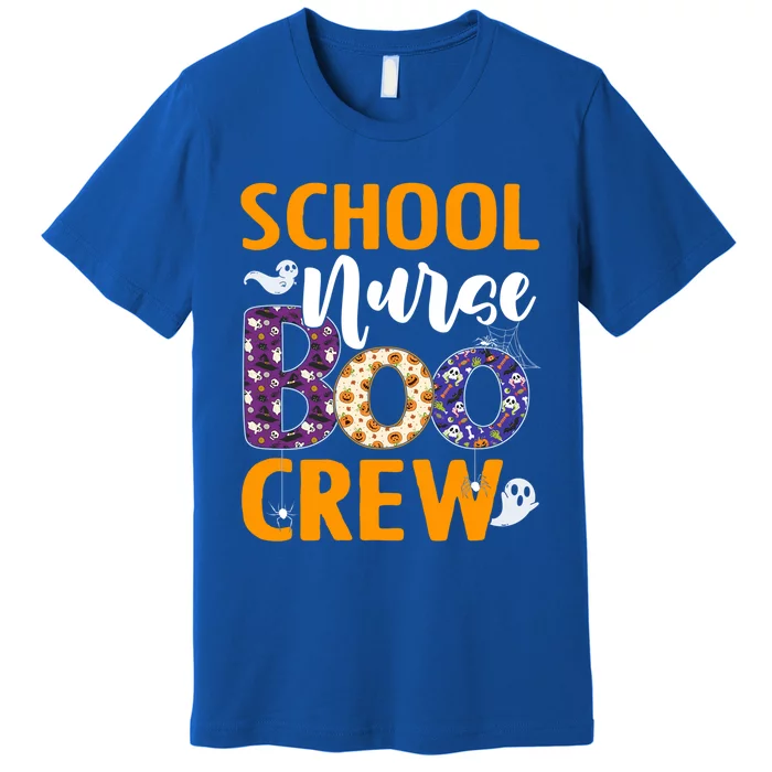 School Nurse Boo Crew Scary Nurse Halloween Ghost Spider Cool Gift Premium T-Shirt