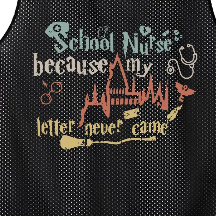 School Nurse Because My Letter Never Came Nursing Wizard Mesh Reversible Basketball Jersey Tank