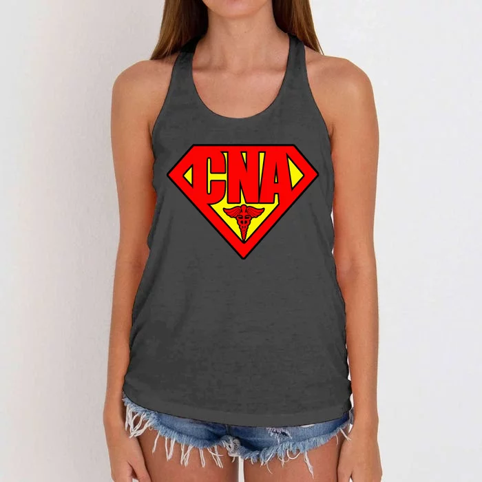 Super Nurse Cna National Nursing Assistants Nurse Hero Women's Knotted Racerback Tank