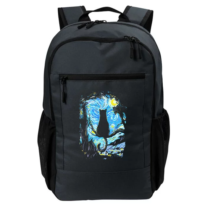 Starry Night Cat Van Gogh Cat Daily Commute Backpack