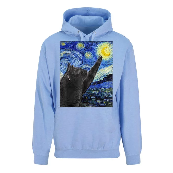 Starry Night Cat Artwork Unisex Surf Hoodie