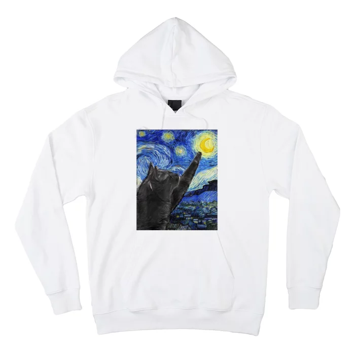 Starry Night Cat Artwork Hoodie