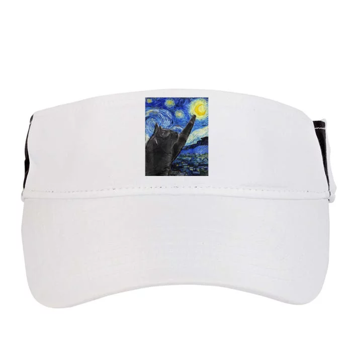 Starry Night Cat Artwork Adult Drive Performance Visor