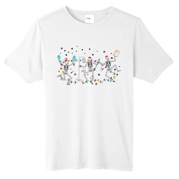 Skeleton Nurse Christmas Skeleton Dancing ChromaSoft Performance T-Shirt