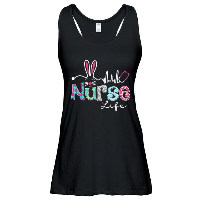 Stethoscope Nursing Cute Easter Bunny Easter Day Ladies Essential Flowy Tank