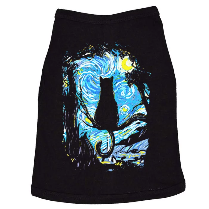 Starry Night Cat Van Gogh Cat Doggie Tank