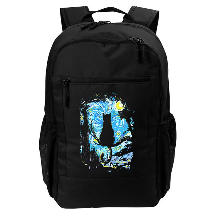 Starry Night Cat Van Gogh Cat Daily Commute Backpack