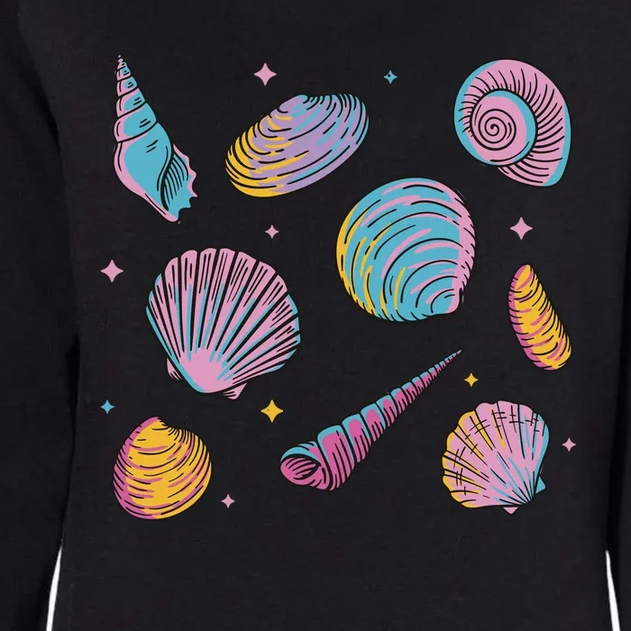 Seashells Nature Colorful Womens California Wash Sweatshirt