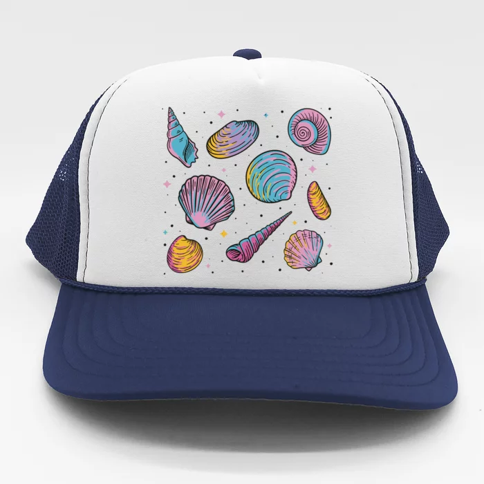 Seashells Nature Colorful Trucker Hat