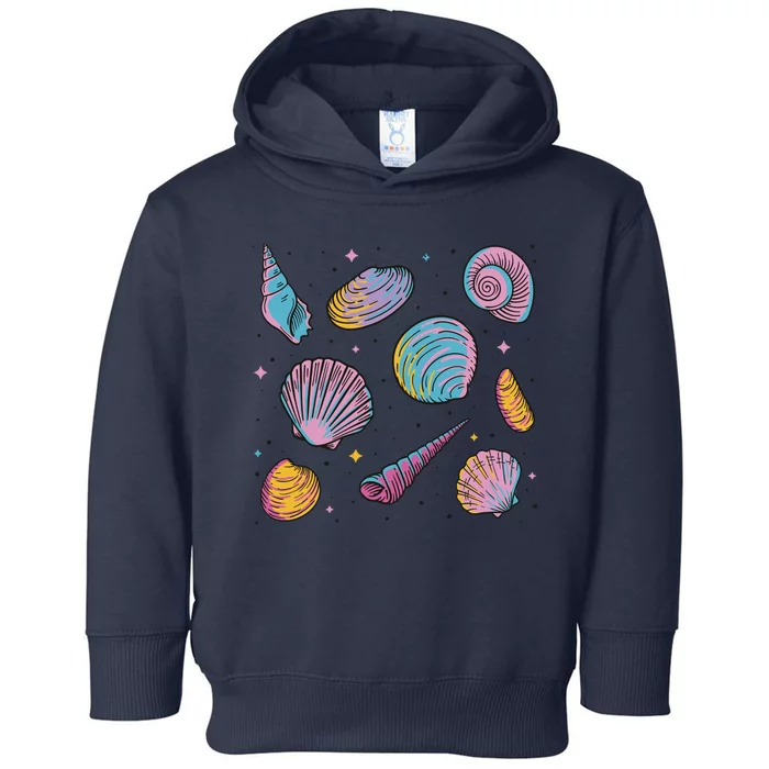 Seashells Nature Colorful Toddler Hoodie