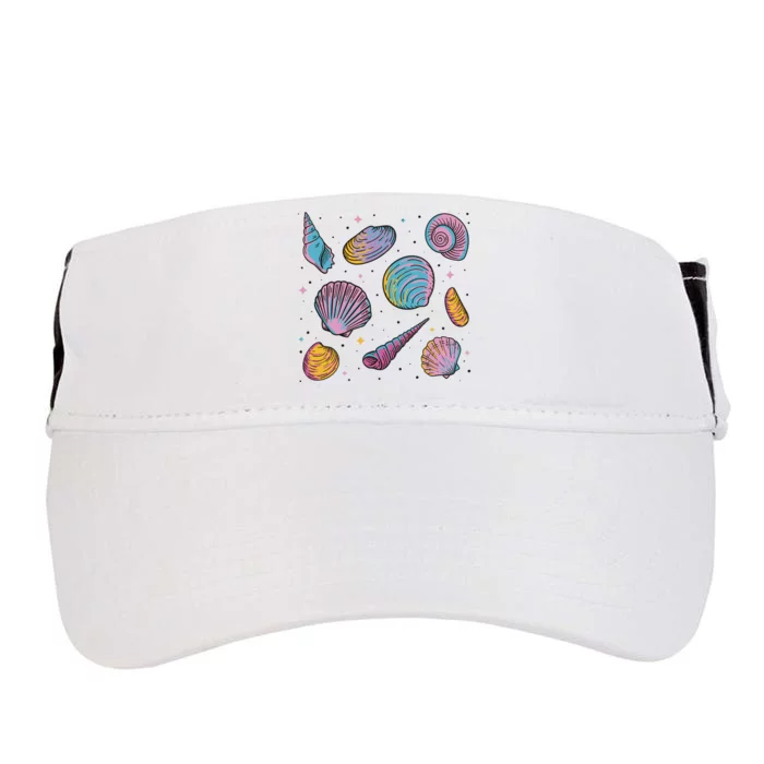 Seashells Nature Colorful Adult Drive Performance Visor