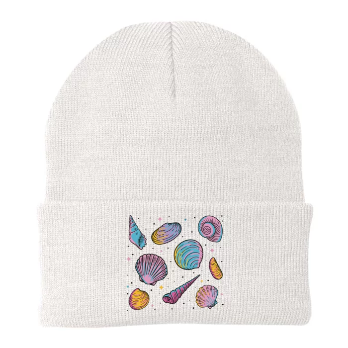 Seashells Nature Colorful Knit Cap Winter Beanie