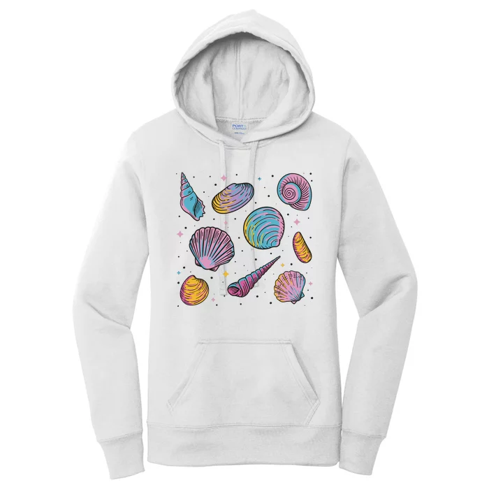 Seashells Nature Colorful Women's Pullover Hoodie