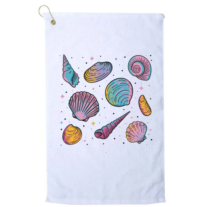 Seashells Nature Colorful Platinum Collection Golf Towel