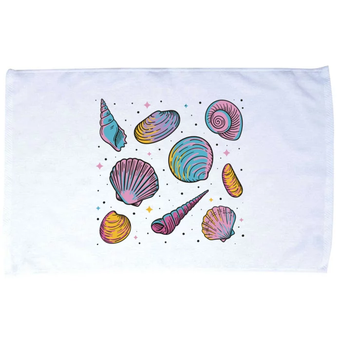 Seashells Nature Colorful Microfiber Hand Towel