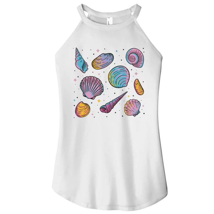 Seashells Nature Colorful Women’s Perfect Tri Rocker Tank