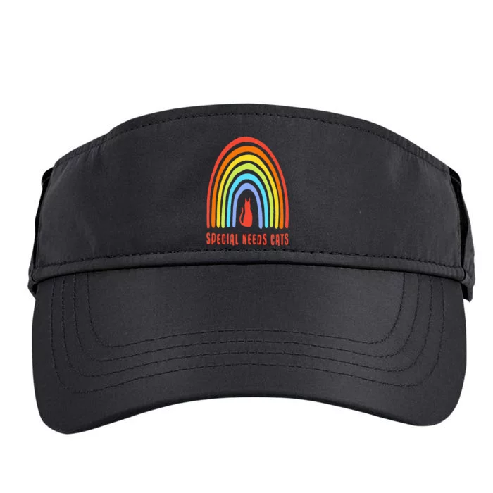 Special Needs Cats Rainbow Funny Adult Drive Performance Visor