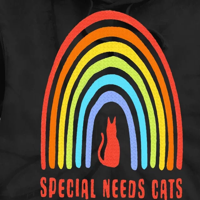 Special Needs Cats Rainbow Funny Tie Dye Hoodie