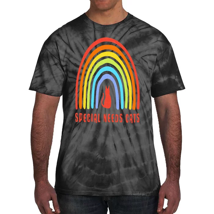 Special Needs Cats Rainbow Funny Tie-Dye T-Shirt