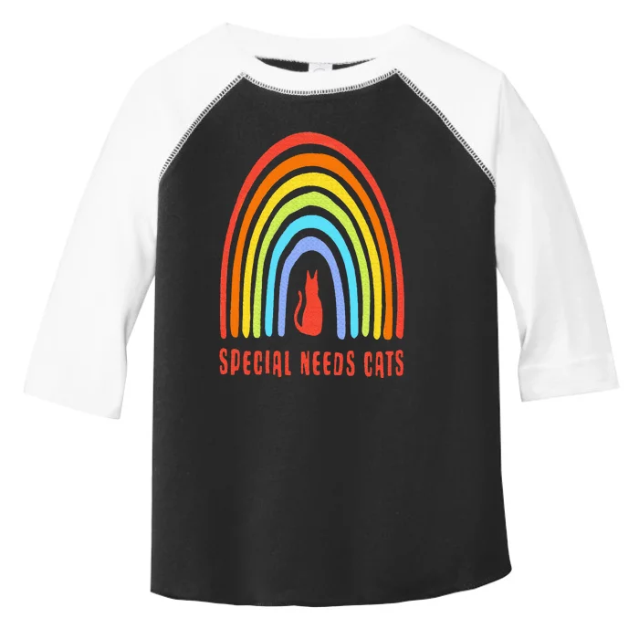 Special Needs Cats Rainbow Funny Toddler Fine Jersey T-Shirt