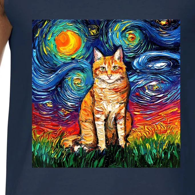 Starry Night Cat Van Gogh Cat Cat Lover Cat Mom Cat Dad Comfort Colors® Tank Top