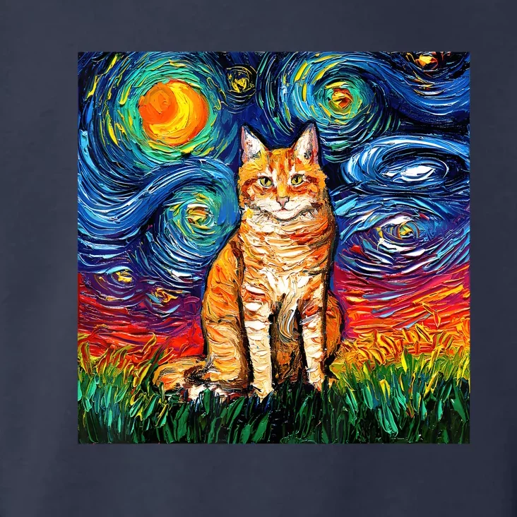 Starry Night Cat Van Gogh Cat Cat Lover Cat Mom Cat Dad Toddler Hoodie