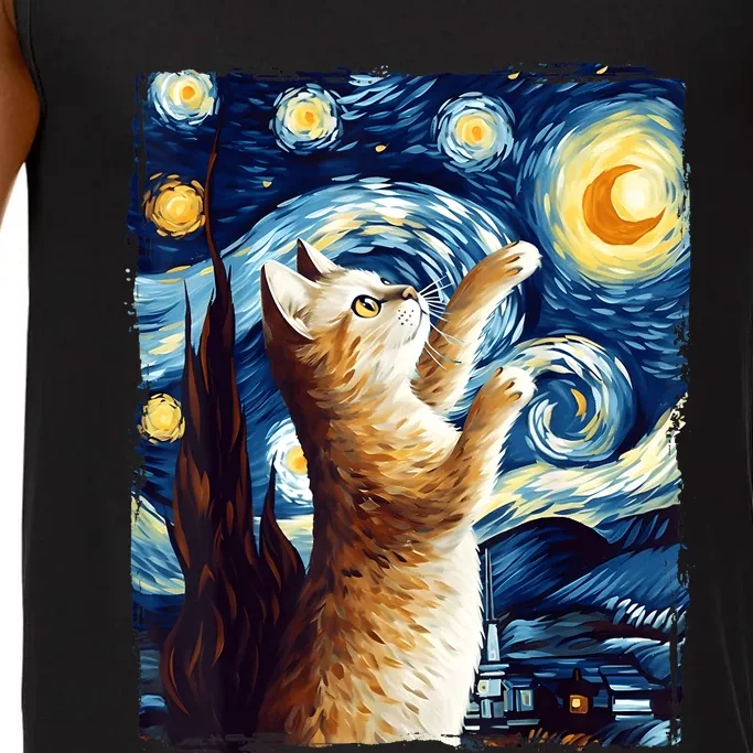 Starry Night Cat, Van Gogh Cat, Cat Lover, Cat Mom, Cat Dad Comfort Colors® Tank Top