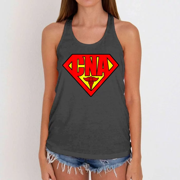 Super Nurse CNA National Nursing Assistants Nurse Hero Women's Knotted Racerback Tank