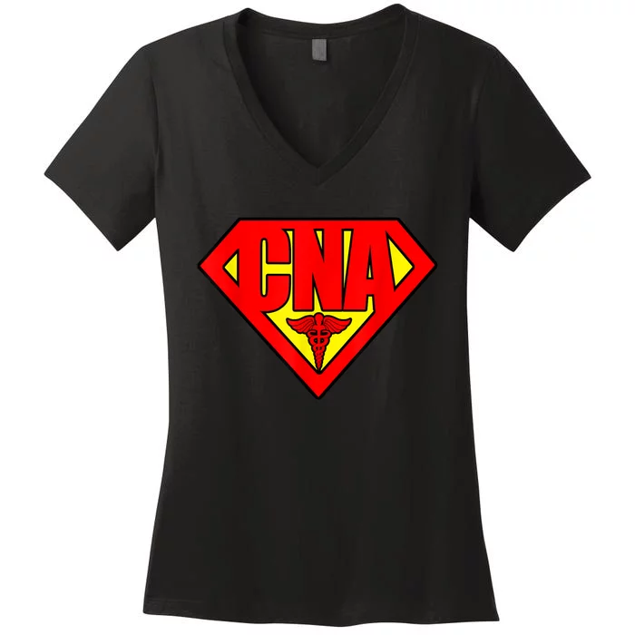 Super Nurse CNA National Nursing Assistants Nurse Hero Women's V-Neck T-Shirt