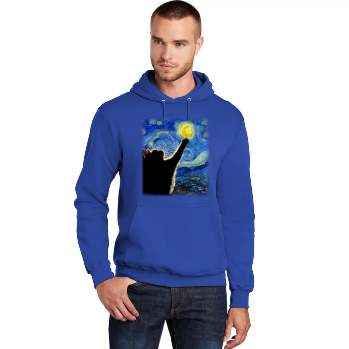 Starry Night Cat Van Gogh Cat Cat Lover Cat Mom Cat Dad Gift Hoodie