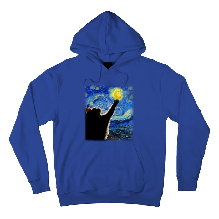 Starry Night Cat Van Gogh Cat Cat Lover Cat Mom Cat Dad Gift Hoodie