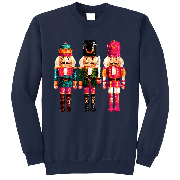 Sequin Nutcracker Christmas Xmas Tall Sweatshirt