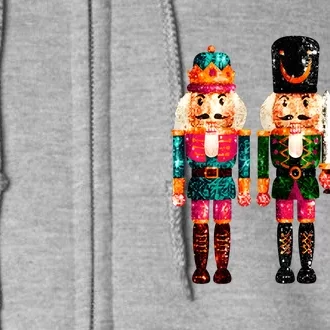 Sequin Nutcracker Christmas Xmas Full Zip Hoodie