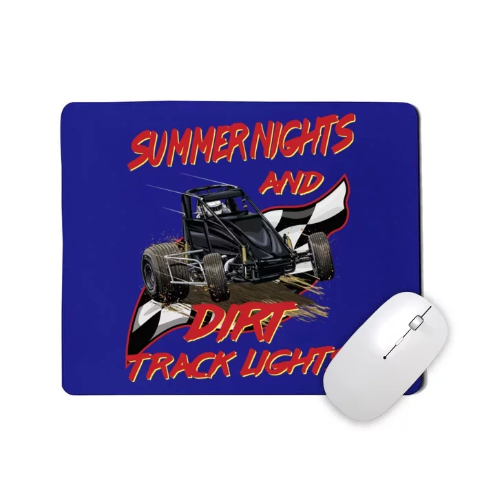 Summer Nights Dirt Track Lights | Dirt Track Racing | Motocross Gift Mousepad